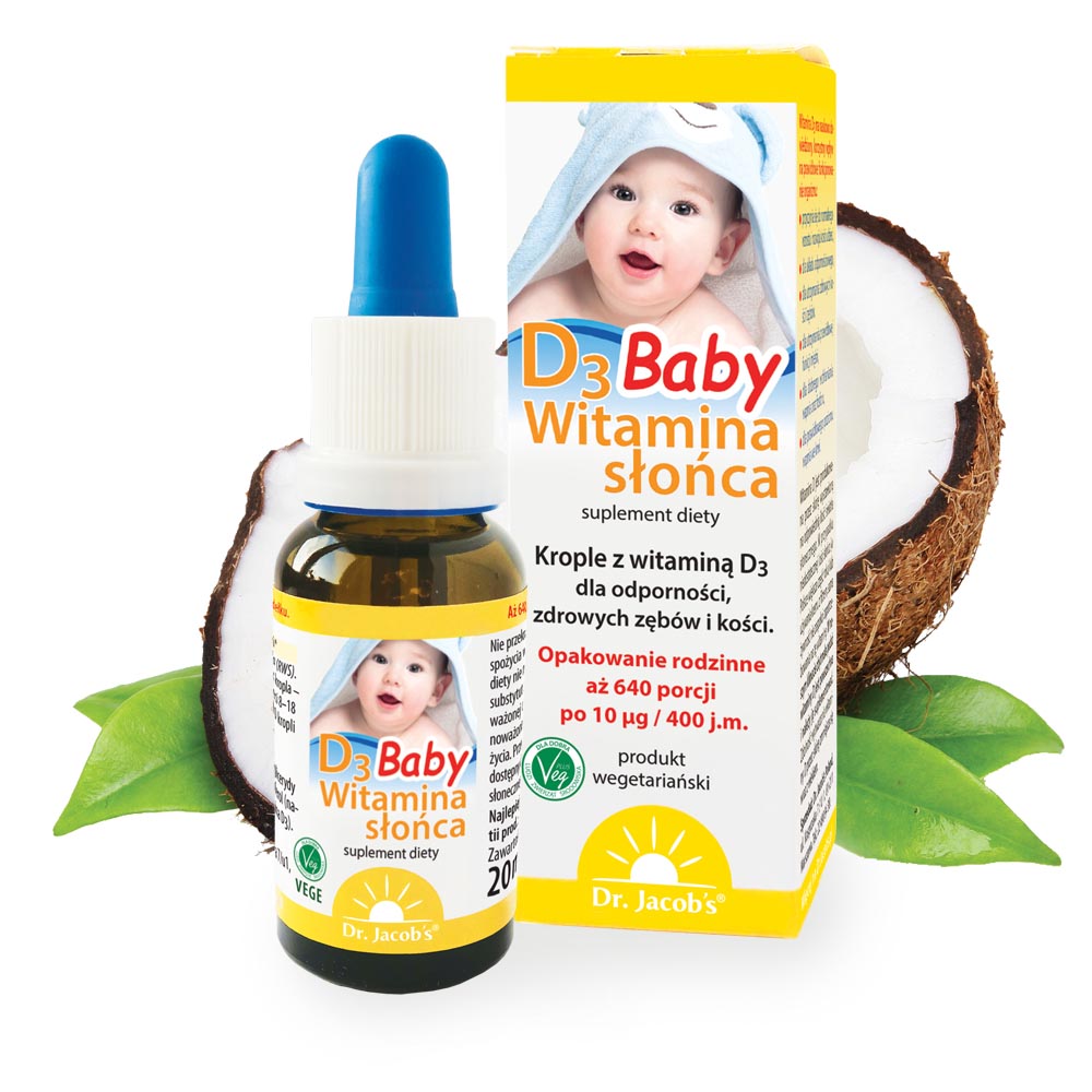 Witamina Słońca D3 Baby 20 ml Dr. Jacob’s
